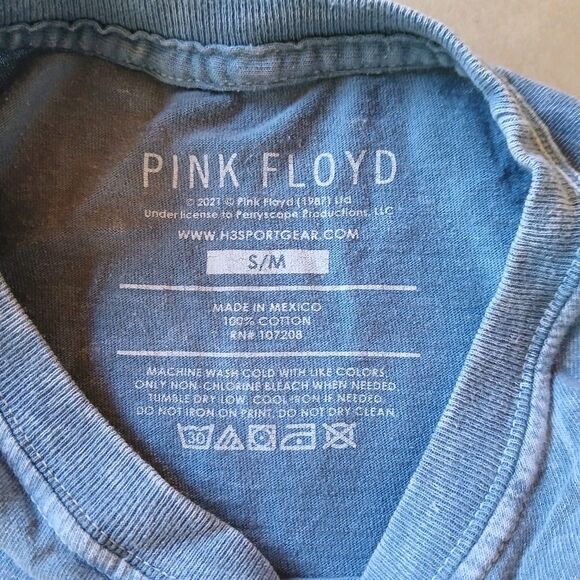 Pink Floyd The Dark Side of the Moon Gray T Shirt Womens S/M 100% Cotton Boho - Picture 4 of 7